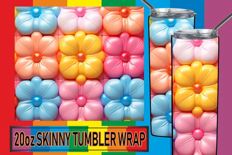 Blooms in 3D: Colorful Tumbler Sublimation