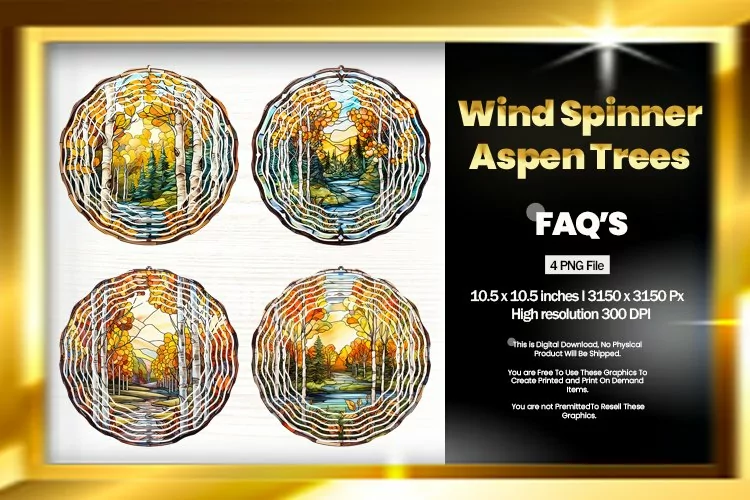 Aspen Trees Wind Spinner Sublimation - 04 Variations