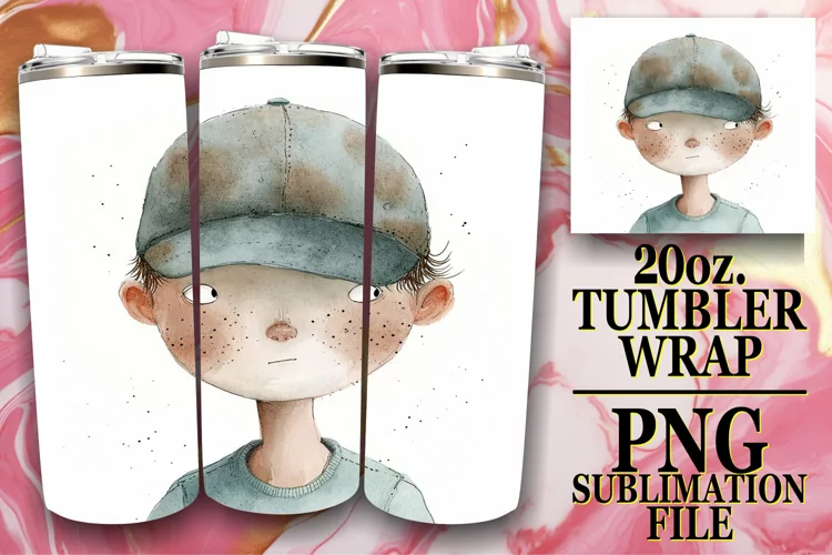 Cozy Boho Kids Tumbler Sublimation 20oz