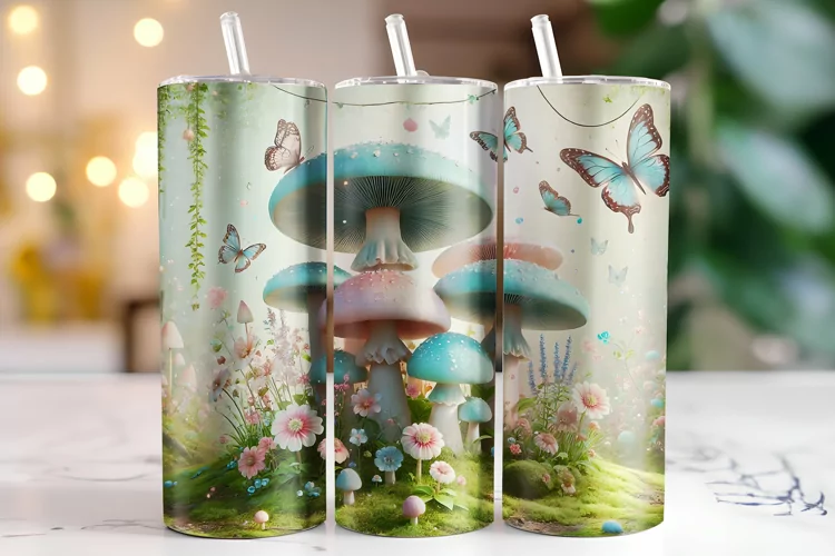 Mushroom Tumbler Wrap | Sublimation | Tumblers