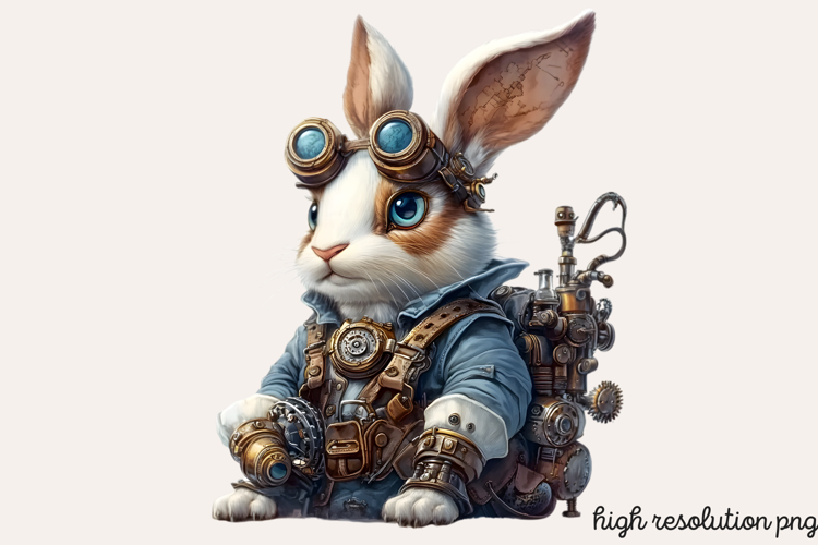 Steampunk Easter Sublimation Clipart PNG