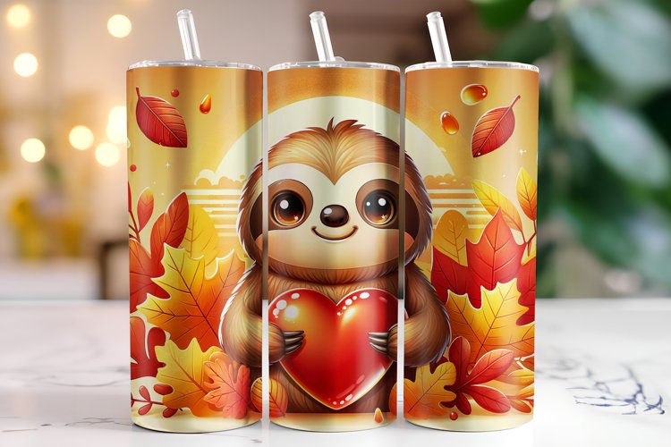 Sloth Tumbler Wrap | Sublimation | Tumblers example image 1