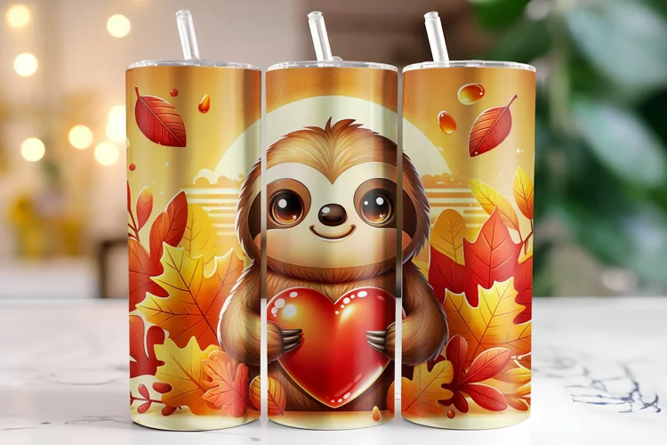 Sloth Tumbler Wrap | Sublimation | Tumblers