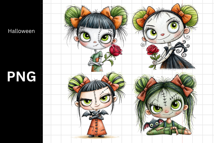 Halloween PNG, Spooky Girl PNG, Fall PNG