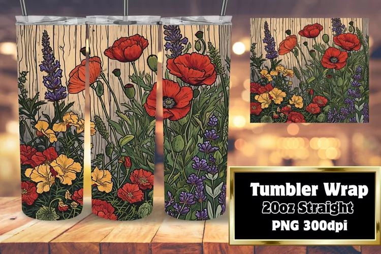 Classic Blossom Tumbler Wrap - 20oz Collection