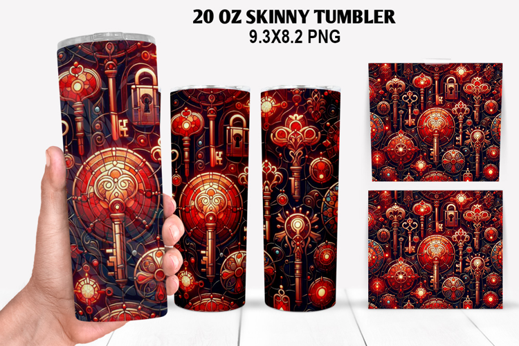 Valentine Skinny Tumbler 20oz Wrap Design, Valentine Tumbler