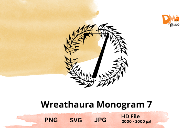 Wreath Monogram SVGs Image 16