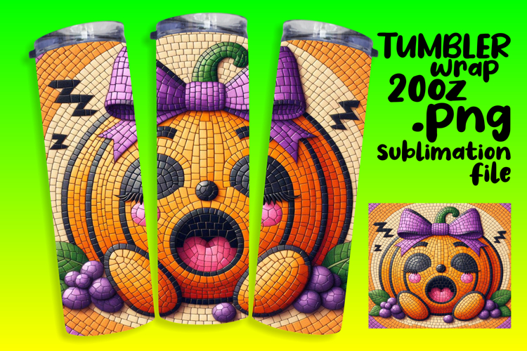 ELEGANT 20oz Tumbler Graphic for Custom Gifts , Cute Pumpkin