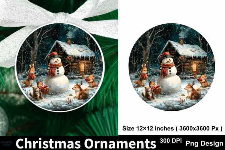Round Christmas Ornament Svg Image 24