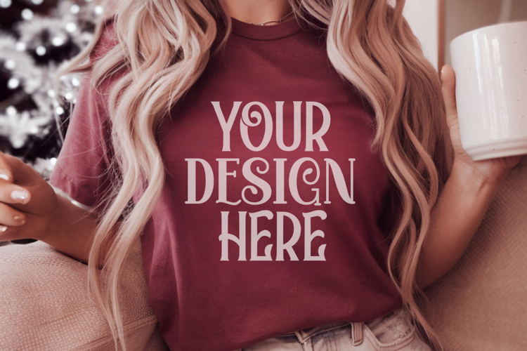 Cumin Comfort Colors 1717 Christmas Mockup, CC 1717