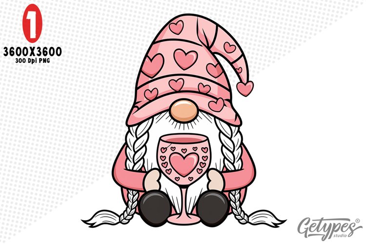 Valentine Gnome Clipart Image 13