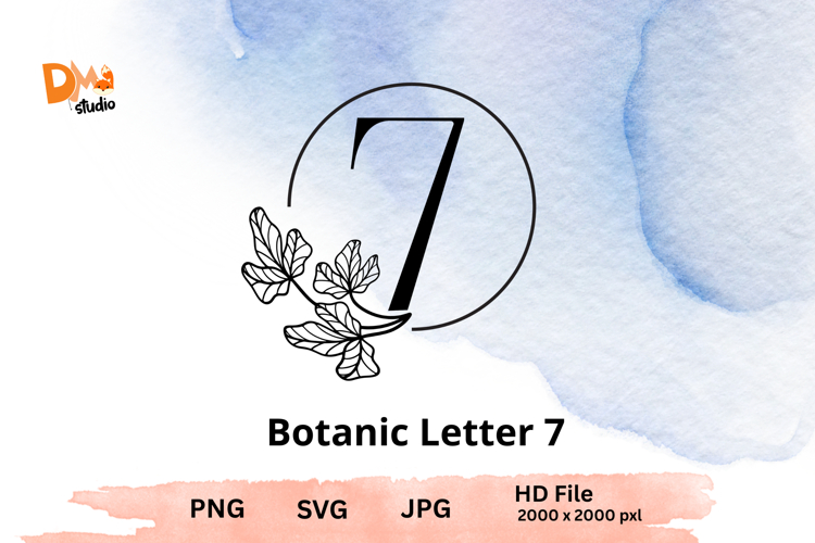 Botanic Letter - Elegant Botanical Monogram PNG | SVG | JPG
