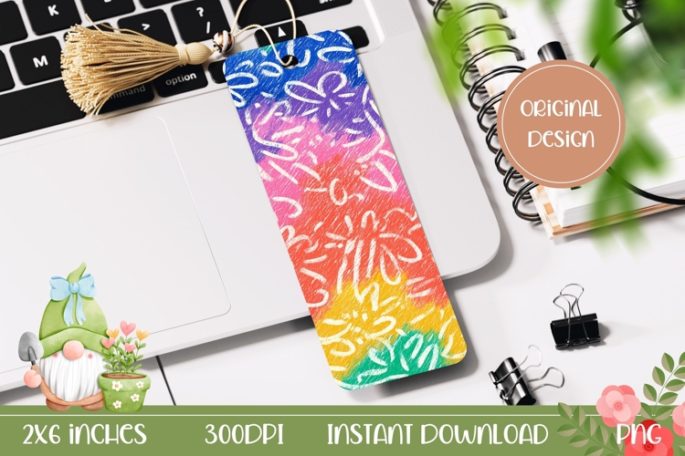 Abstract Bookmark Design, Colorful Bookmark Sublimation