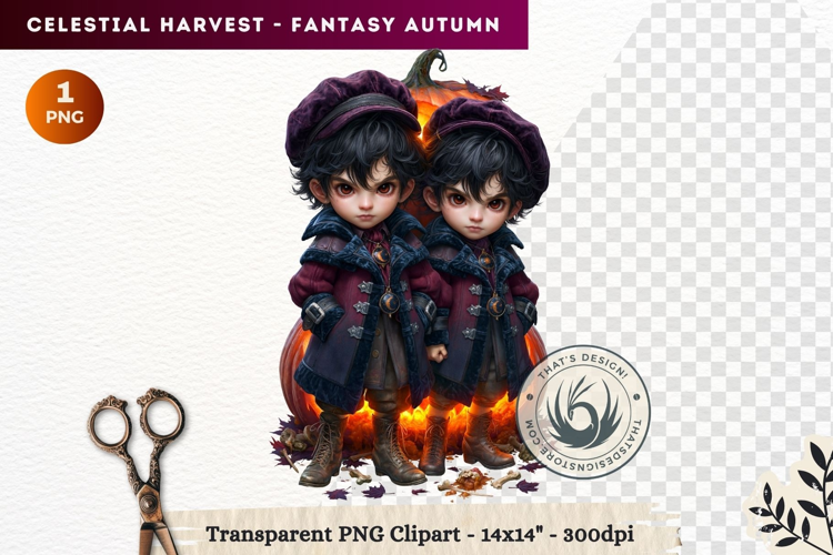 Autumn Fantasy Clipart PNG Celestial Steampunk Harvest