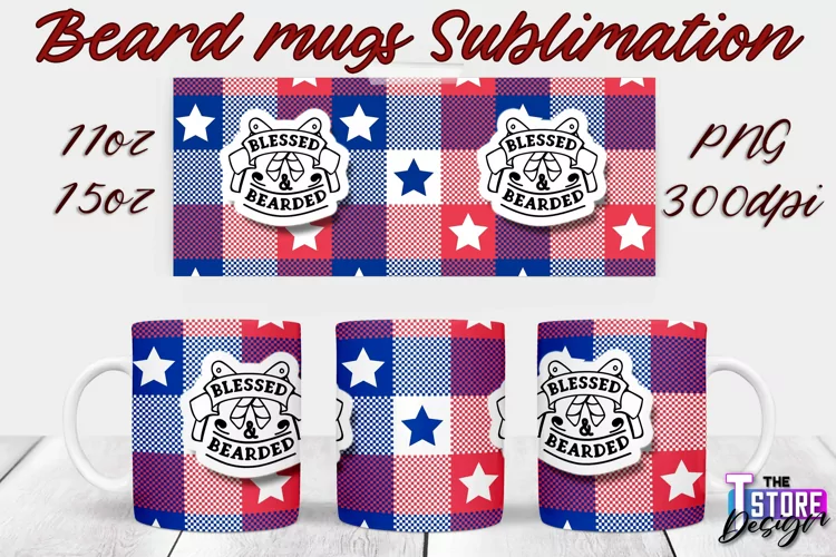 Beard Mug Design | 11 oz 15 oz Mug Sublimation | PNG File