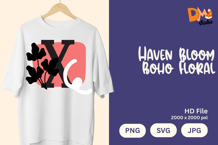 Haven Bloom Boho Floral Monogram