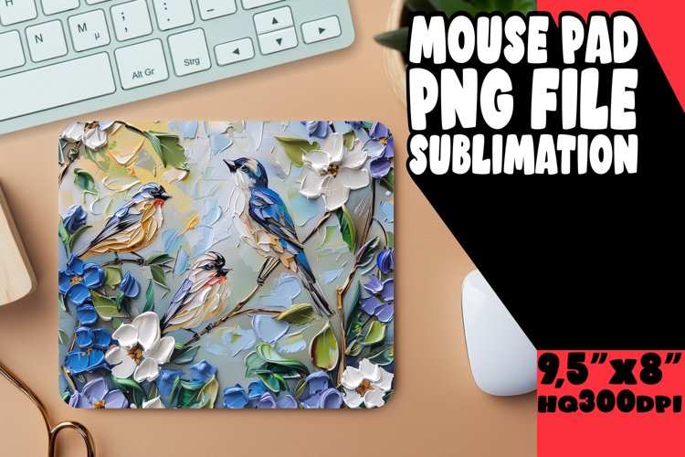 Cheerful Springtime Sublimation Mouse Pad example image 1