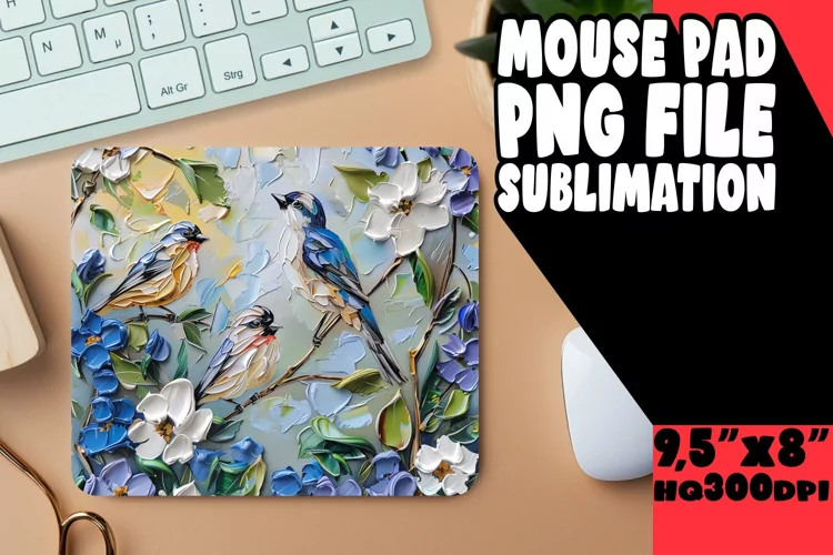 Cheerful Springtime Sublimation Mouse Pad
