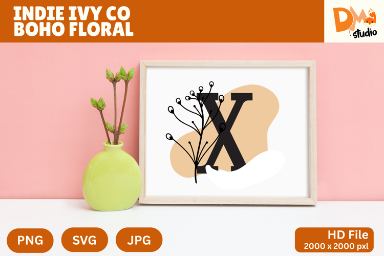 Floral Monogram Letter Svg Image 23