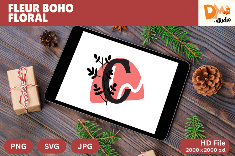 Boho Floral Svg Image 18