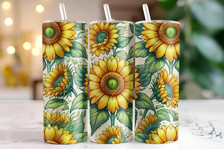 Sunflower Tumbler Wrap | Sublimation | Tumblers