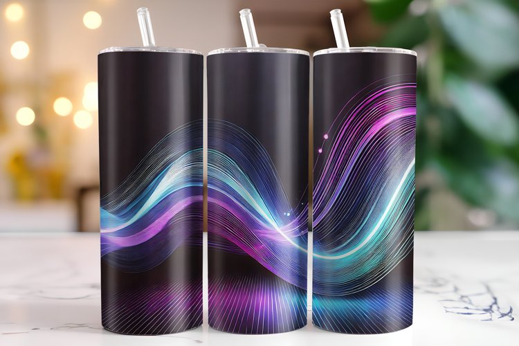 Abstract Waves Tumbler Wrap | Sublimation | Tumblers example image 1