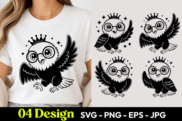 Cute Flying Owl SVG PNG