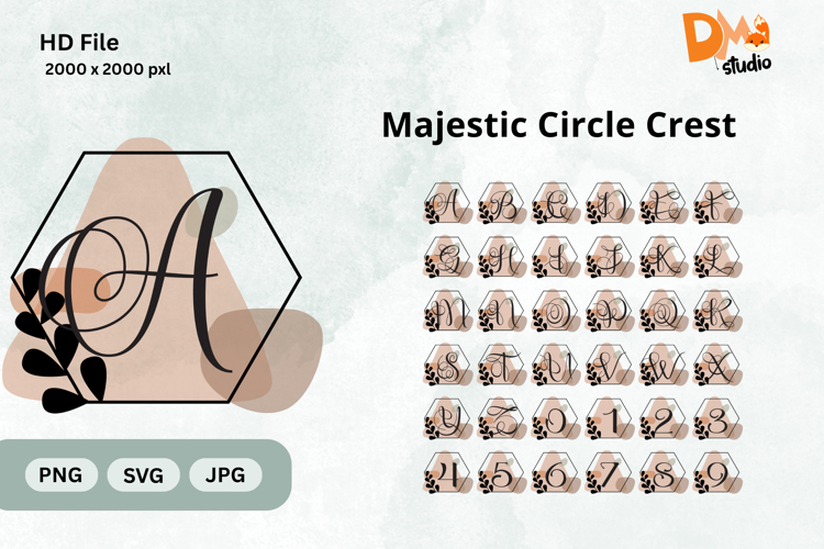 Majestic Circle Crest Monogram
