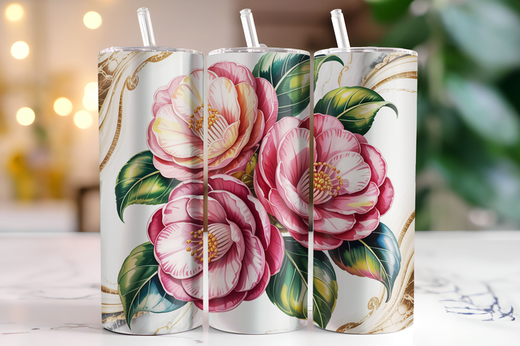 Flowers Tumbler Wrap | Sublimation | Tumblers