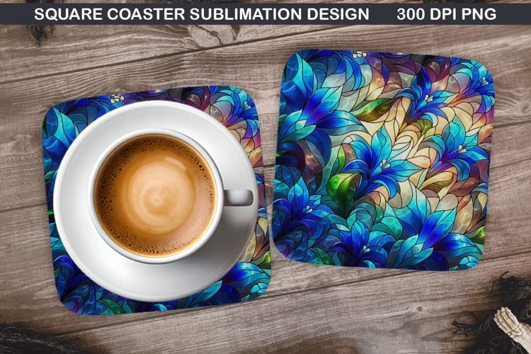 Flowers Coaster Sublimation, Spring Coaster PNG Design