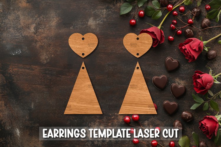 Heart Earrings Svg Image 15