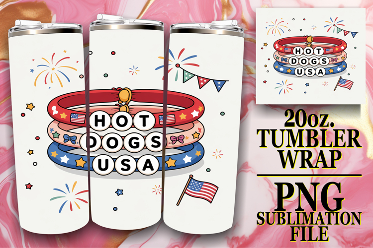 Radiant thoughts 20oz tumbler wrap, Patriotic