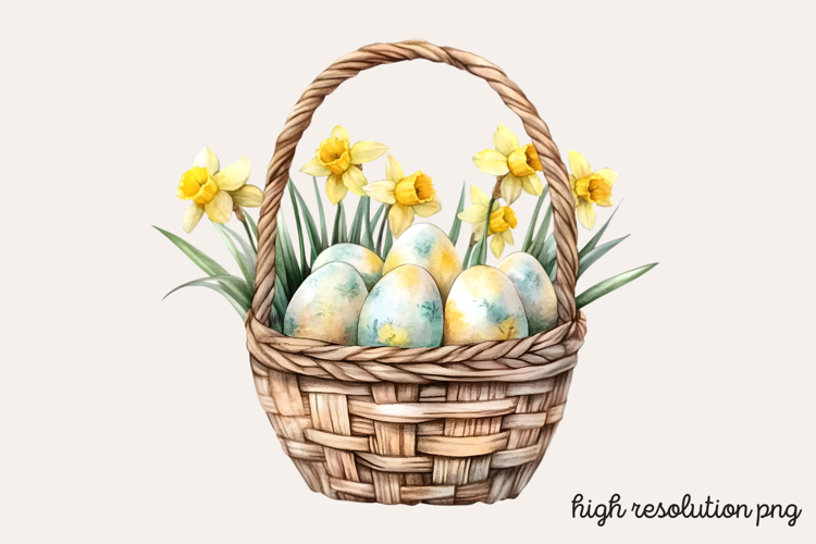 Springtime Daffodils Easter Clipart PNG