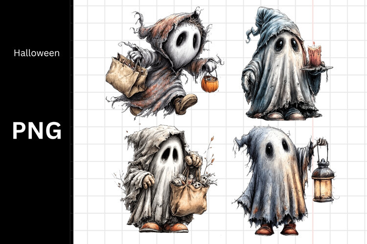 Halloween PNG, Ghost PNG, Fall PNG example image 1