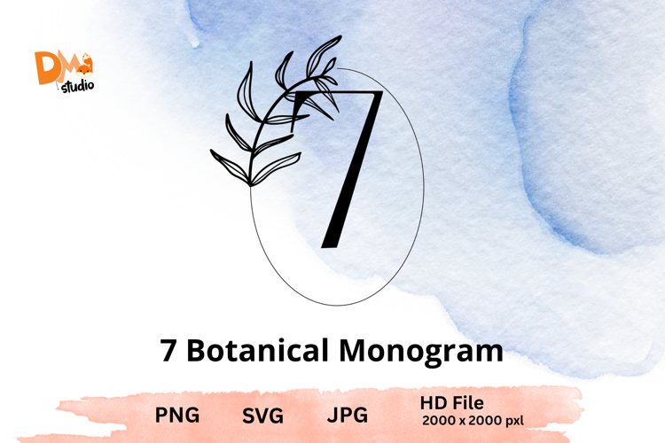 Leaf Monogram Svg Image 4