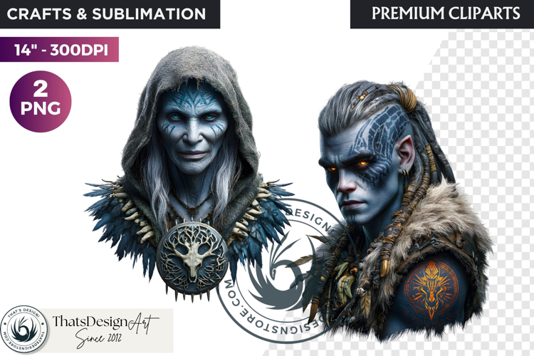 Viking Mythology Giants Clipart, Norse Jotuns gods