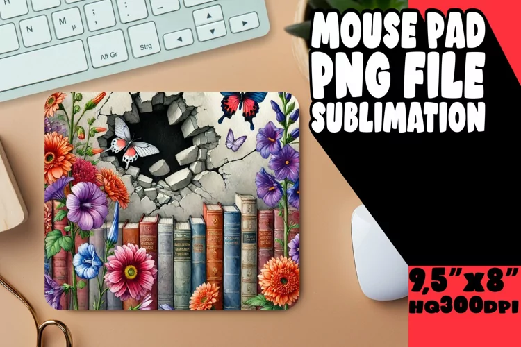 BLISSFUL mouse pad Playful Design, Books