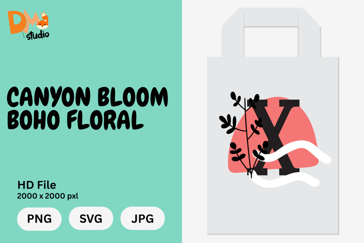 Boho Floral Svg Image 24