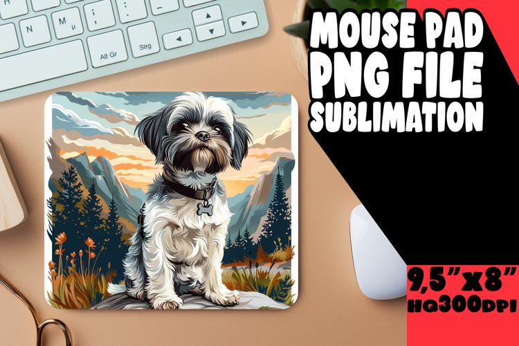 Cute Canine Adventure Mouse Pad Sublimation