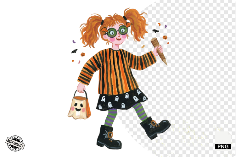 Halloween Girls Clipart
