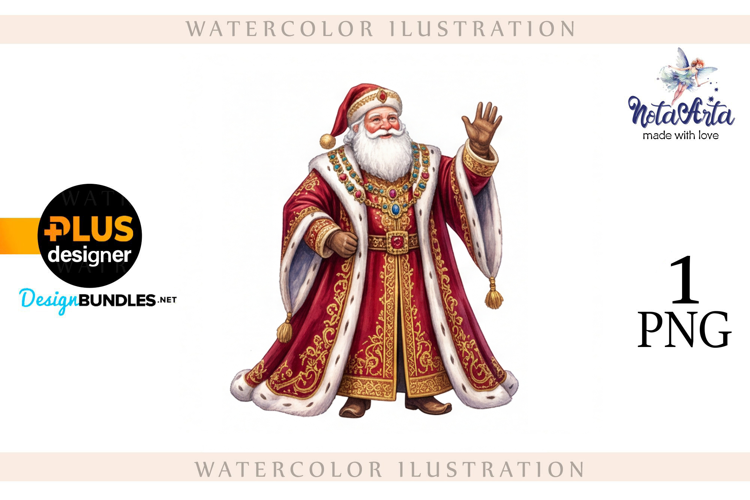 Christmas Santa in Elegant Attire