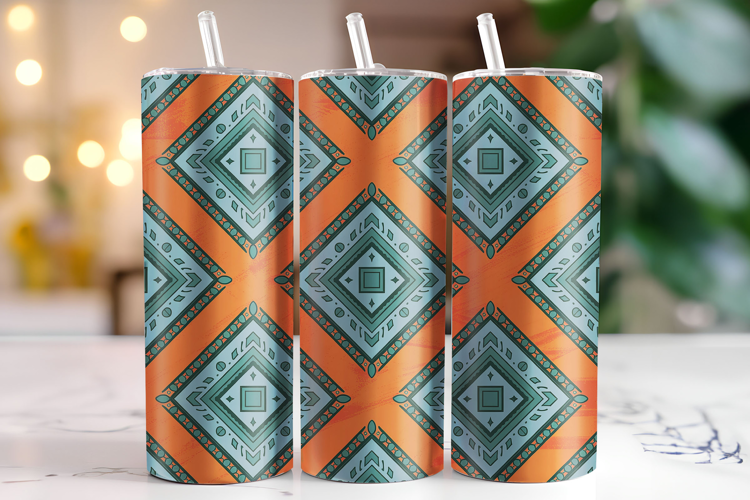 Geometric Pattern Tumbler Wrap | Sublimation | Tumblers