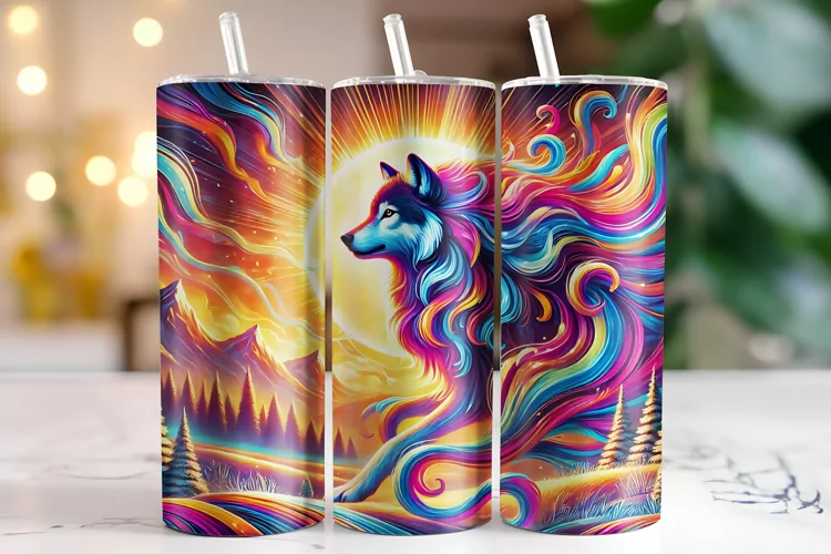 Wolf Tumbler Wrap | Sublimation | Tumblers