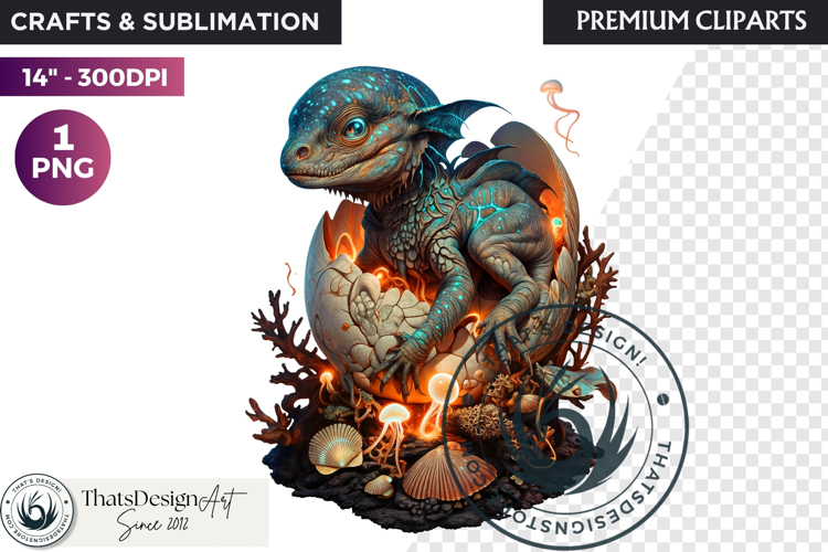 Cute Baby Dragon in a egg Clipart, dragon egg, Fantasy PNG