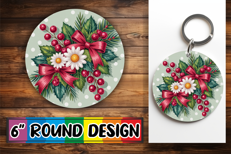 Sweet Sublimation Round Ornaments, Christmas