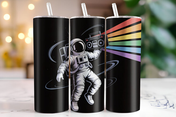 Astronauts Tumbler Wrap | Sublimation | Tumblers example image 1