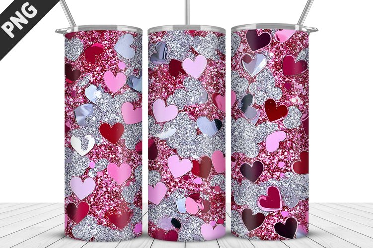 Lovely Hearts Tumbler Design | Valentines Day Tumbler Wrap