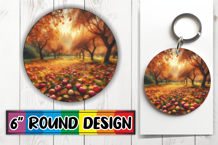 Joyful Circle Keychains for Gifts, Autumn