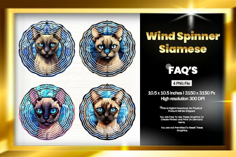 Siamese Wind Spinner Sublimation - 04 Variations