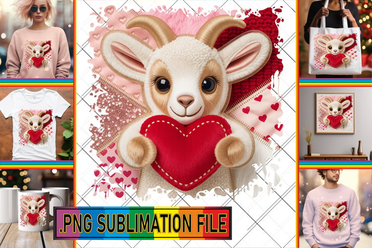 Joyful TOTE BAG Sublimation Magic, Valenines Animals